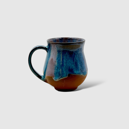 Handmade Wheel Thrown Coffee Mug I Unique Shape and Glaze I MM01