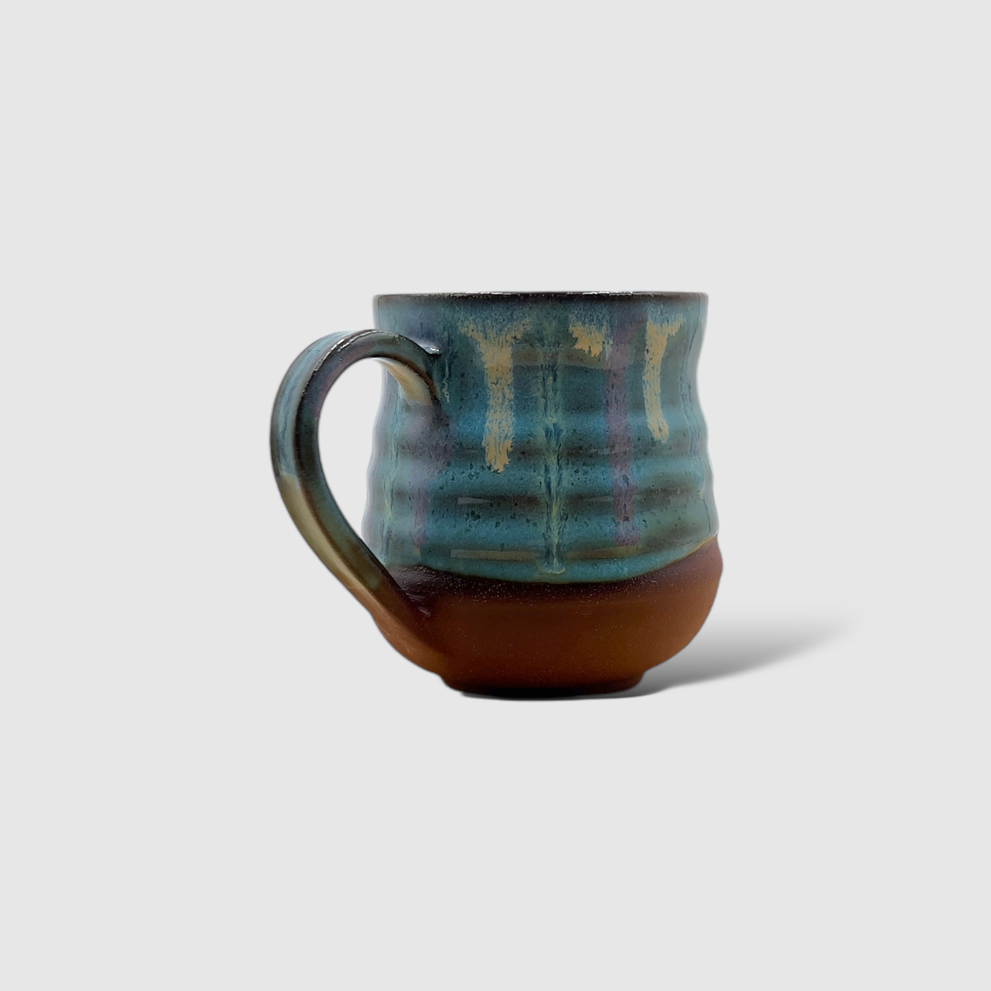 Handmade Wheel Thrown Coffee Mug I Unique Shape and Glaze I MM03